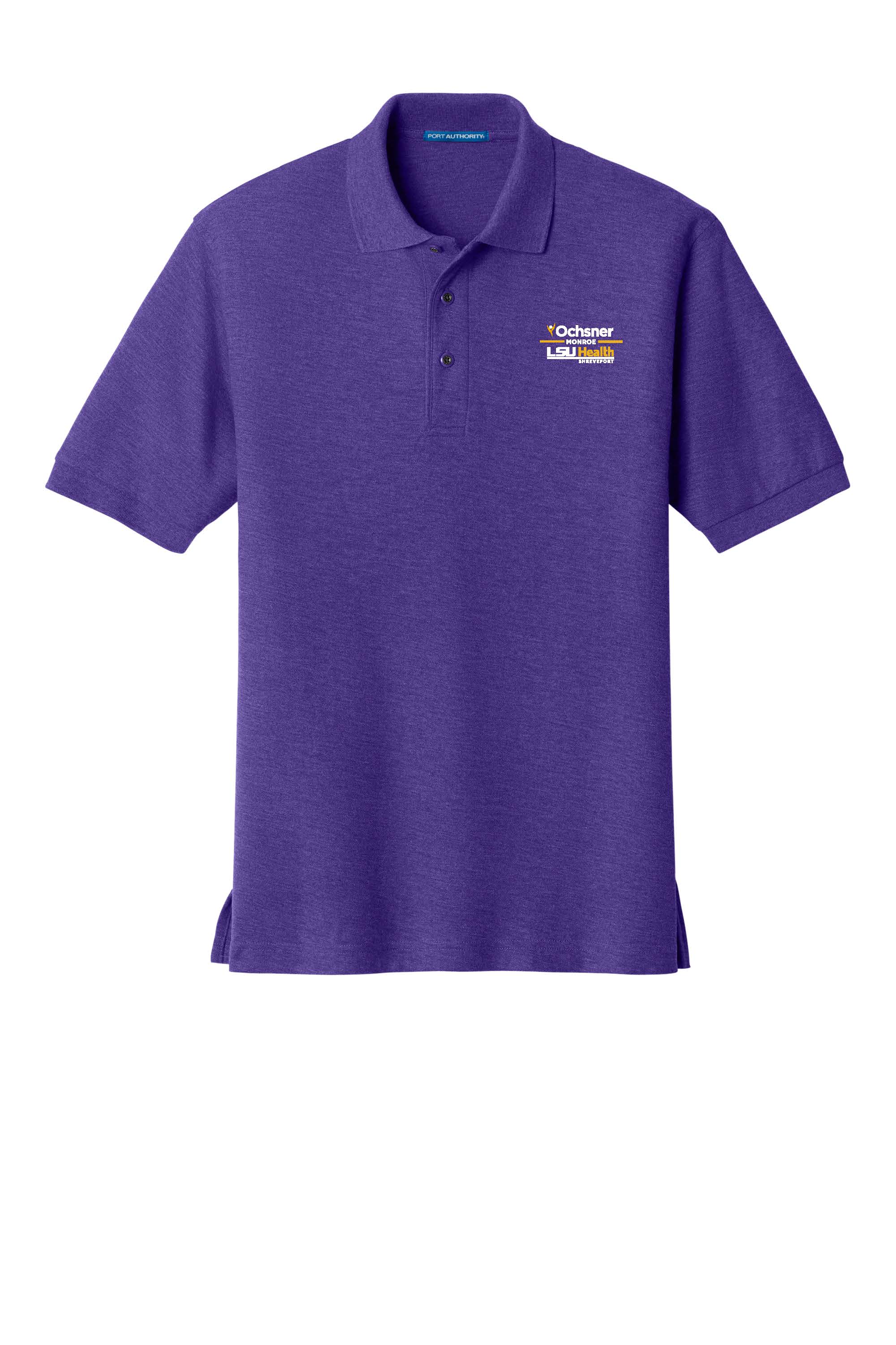 Ochsner LSU Health Monroe Men's Silk Touch Polo, Purple, large image number 1